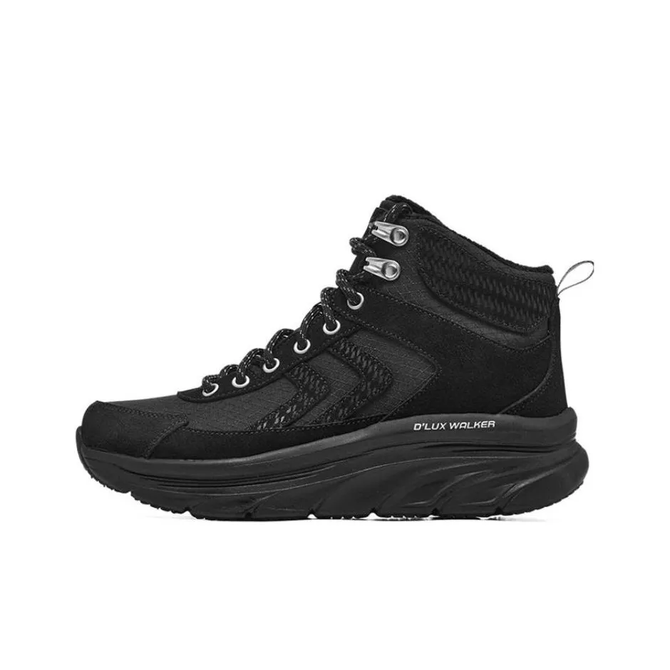 Skechers D'Lux Walker Mid Top Sports Casual Shoes Women's Black