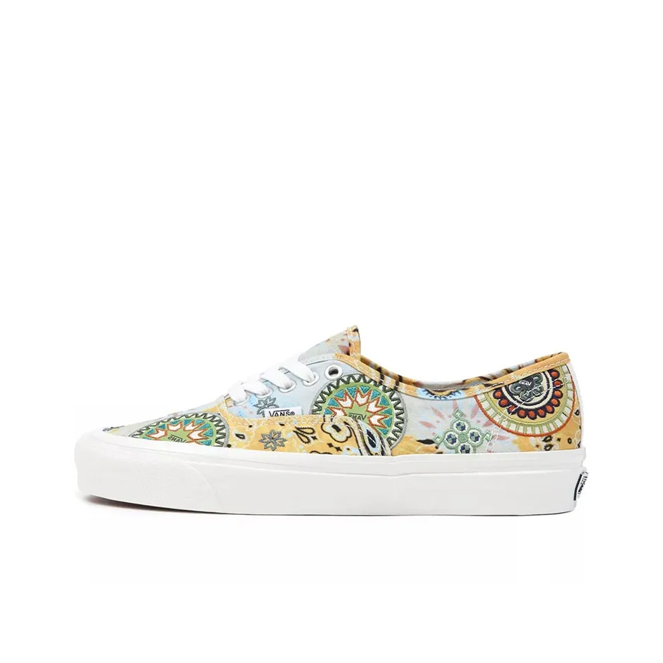 Vans Authentic 44 DX Factory Износостойкий и Легкий Низкий Топ Скейтборд Кроссовки Unisex Желто-Синий