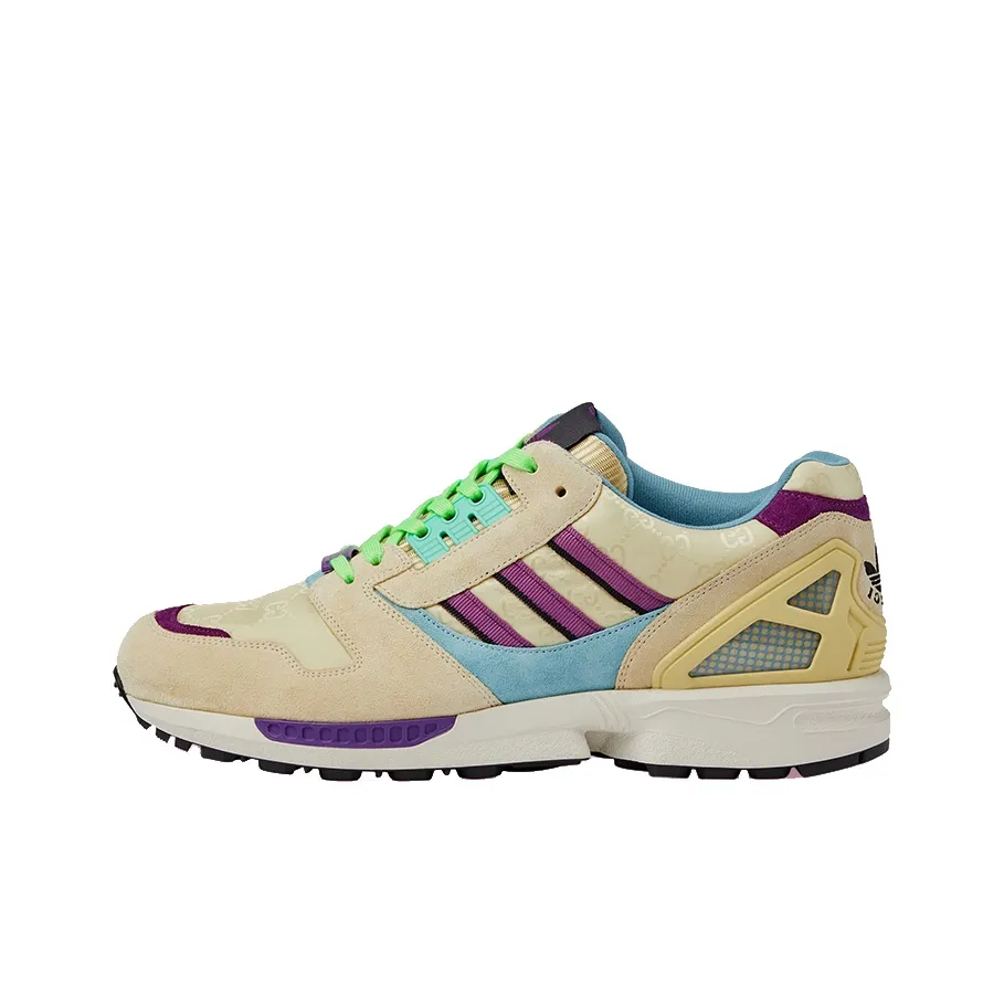 GUCCI X Adidas Originals ZX 8000 GG Monogram Sneakers Beige