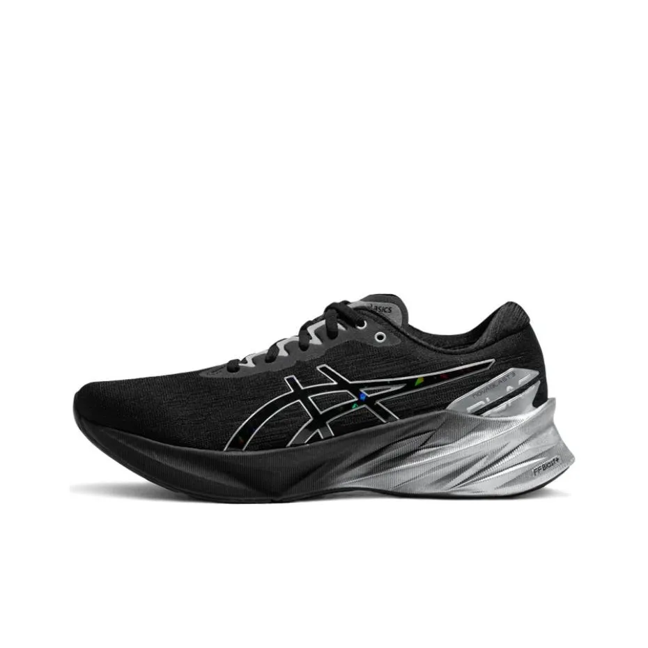 Asics Novablast 3 Platinum Устойчивый к истиранию Дышащие Низкие Кроссовки для бега Черные