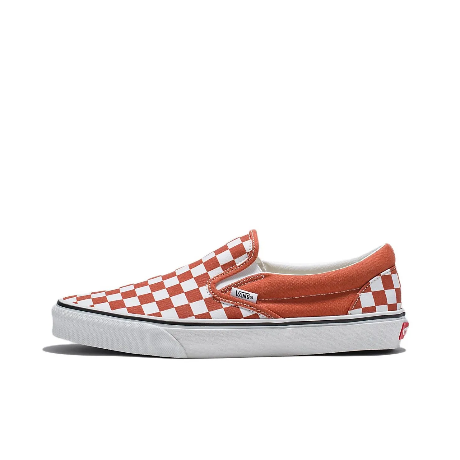VANS Slip On Series Шахматный узор Низкие кеды для скейтбординга Унисекс Коричневый Белый
