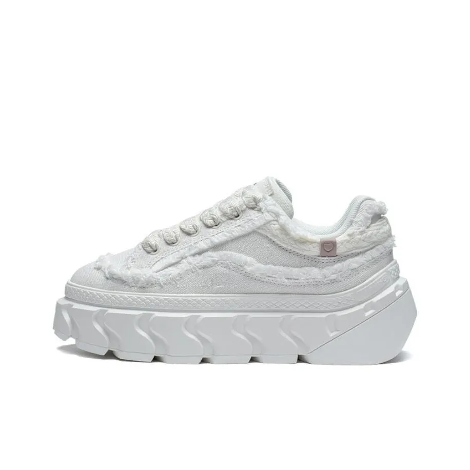 LiNing CF Рябь Противоскользящие Устойчивые к износу Низкие Кроссовки для скейтбординга Женские Белые