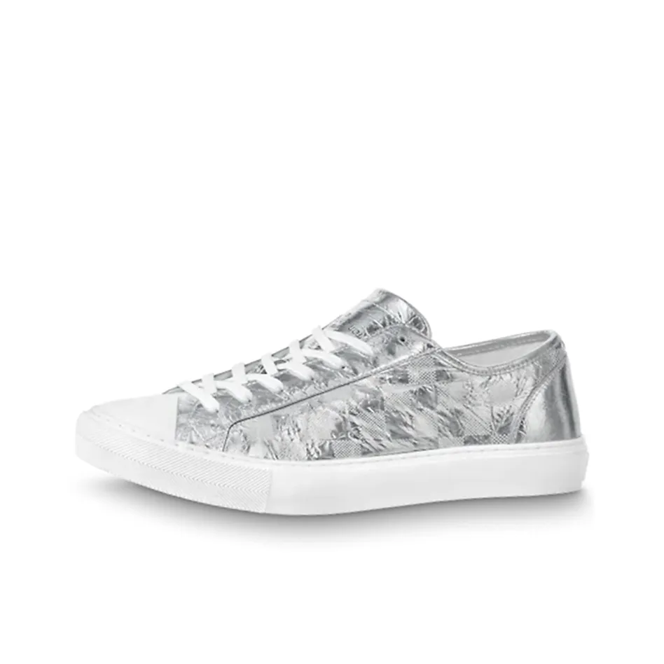 LOUIS VUITTON Tattoo Sneakers 'Silver Plaid Monogram'