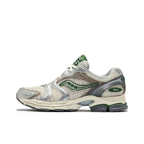 Saucony ProGrid Triumph 4 Беговые кроссовки Низкие Серебристо-зеленые Унисекс