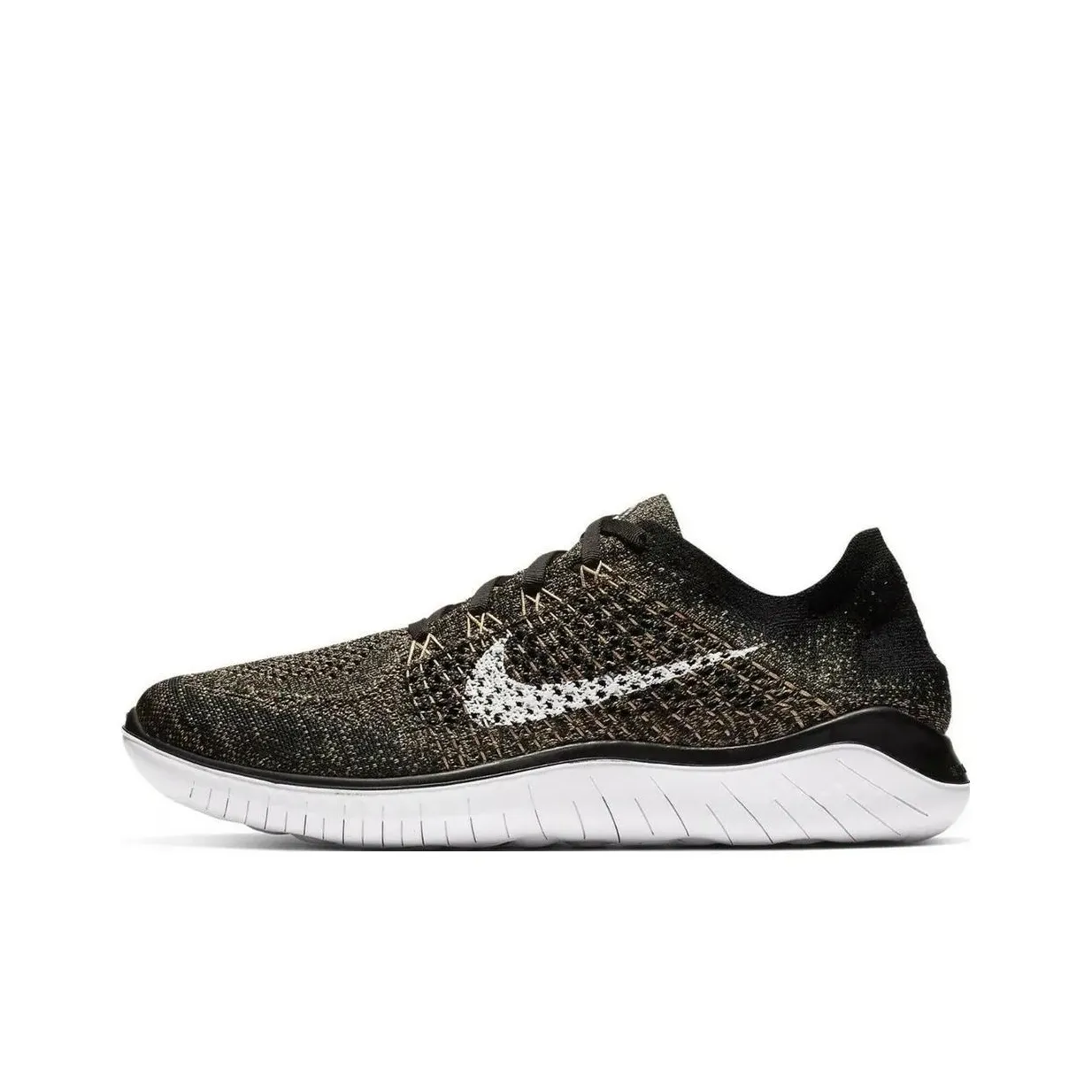 Nike Free Rn 2018 Flyknit Black Club Gold