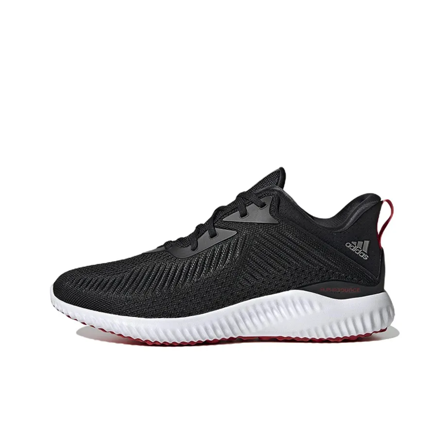 Adidas AlphaBounce Low Беговые кроссовки Топ Унисекс Черный Белый