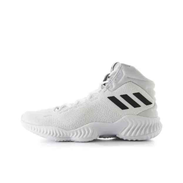 Adidas Pro Bounce 2018 Амортизаторы Slip-resistant High Top Баскетбольные кроссовки Унисекс Белый Международная версия