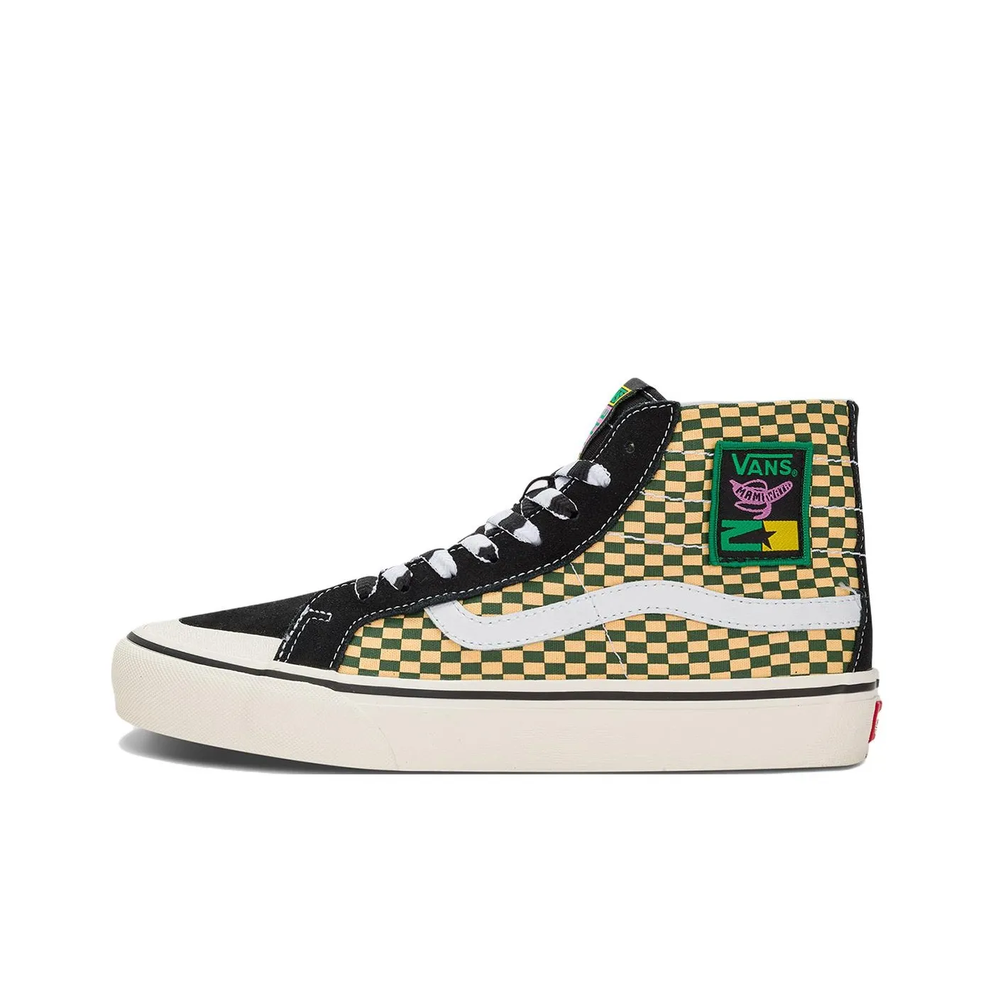 MAMI WATA x Vans SK8 138 Decon VR3 Surf Устойчивые к абразию Высокие Кроссовки для скейтбординга Унисекс Черный Желтый Зеленый