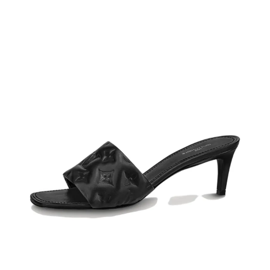 LOUIS VUITTON Revival Slip Resistant Slide Slippers Women's Black