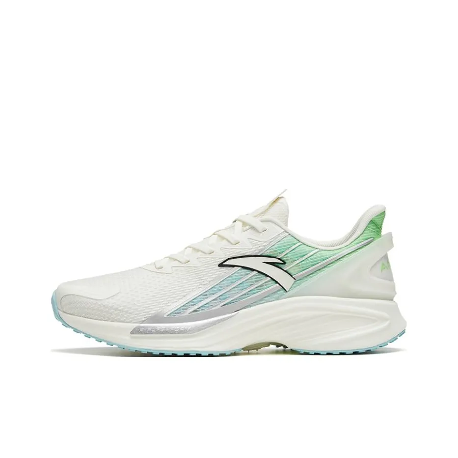 Anta A Grip Pro Anti Slip Wear Resistant Low Top Casual Running Shoes Men's White Green