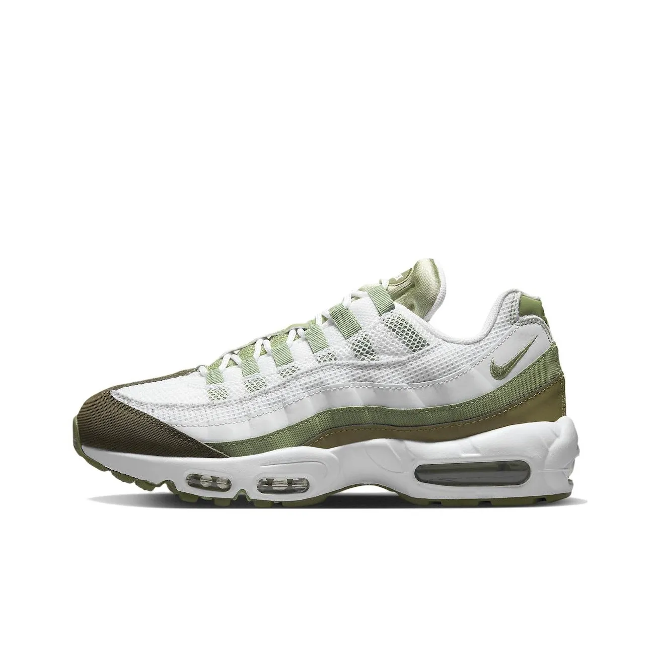 Nike Air Max 95 White Medium Olive Oil Green
