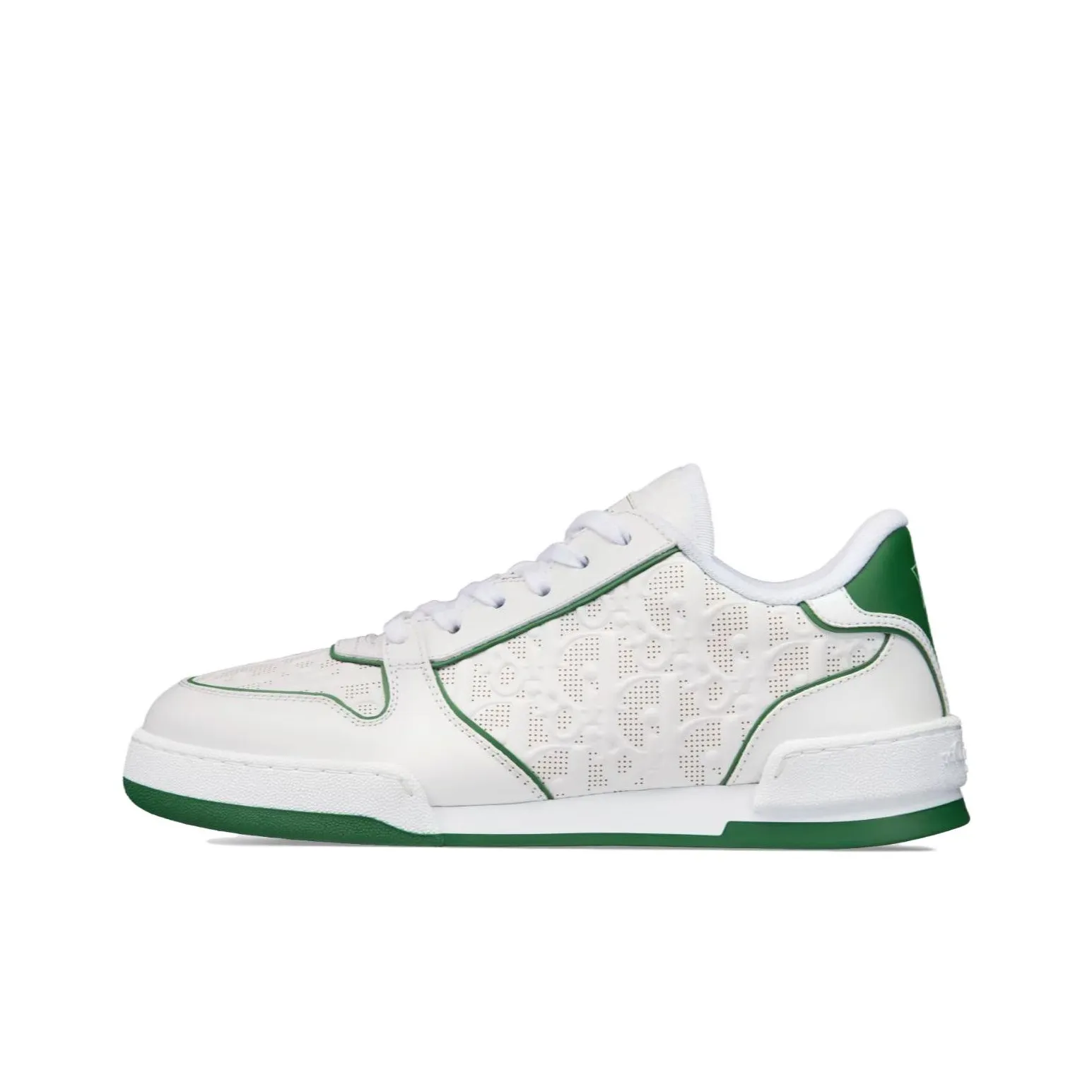 DIOR One White Sneakers Low Top Stylish Skateboarding Shoes Women's White Green