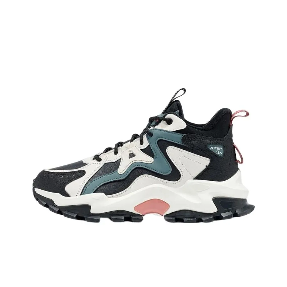 XTEP Red Rock Daimian Амортизация Устойчивость к истиранию Термический MID Топ Спортивная Повседневная Обувь Мужская Черный Белый Серый