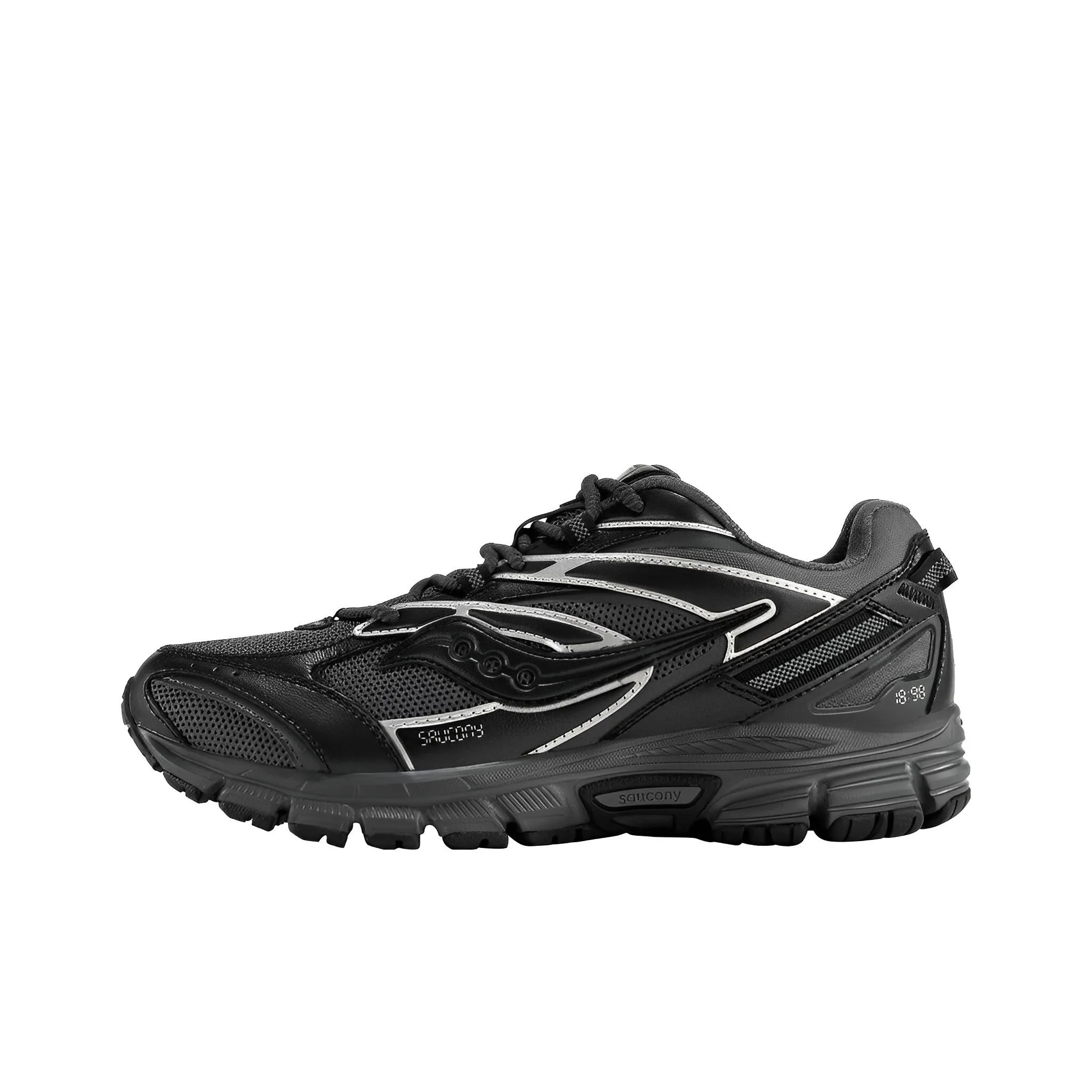 Saucony Cohesion 2K Cushioning Anti Slip And Wear Resistant Low Top Training Running Shoes Unisex Black Gray