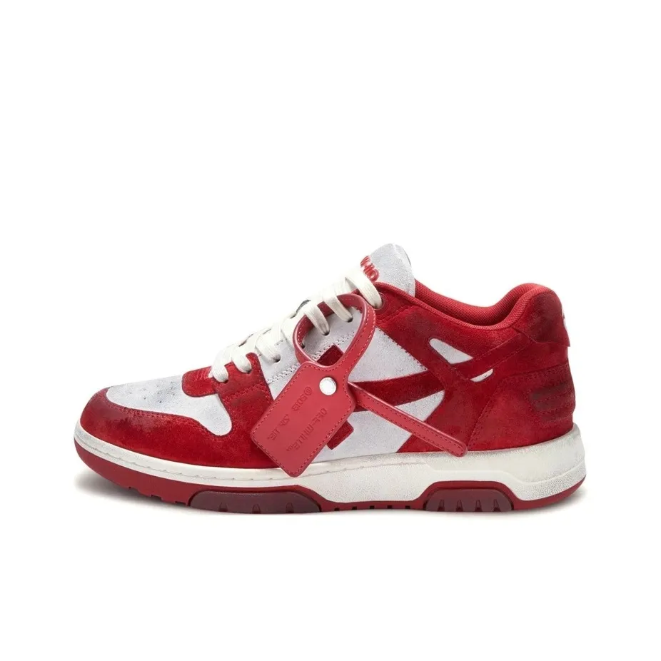 OFF WHITE Out Of Office Vintage Suede 'Red White'