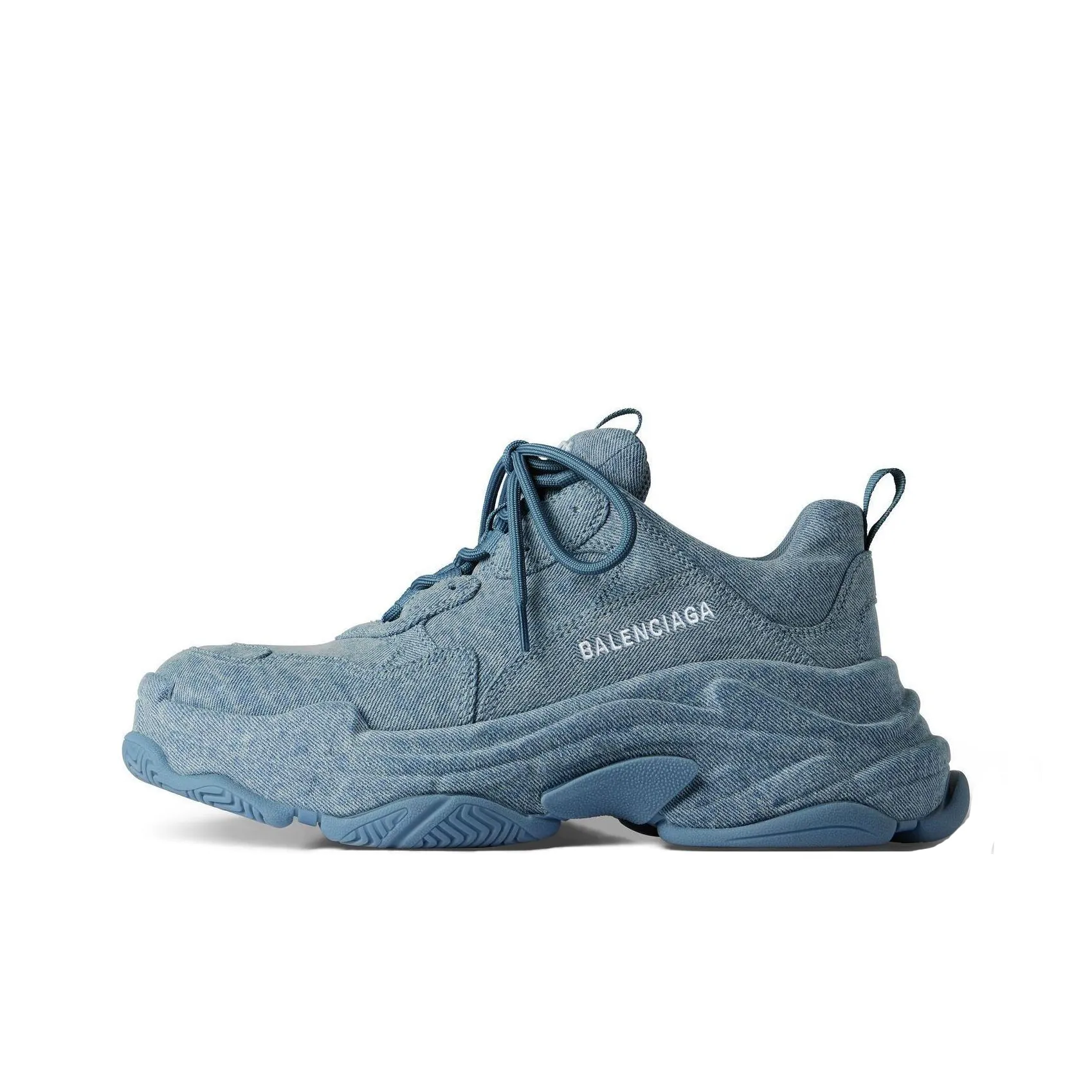 Balenciaga Triple S Denim Low-top Sneakers