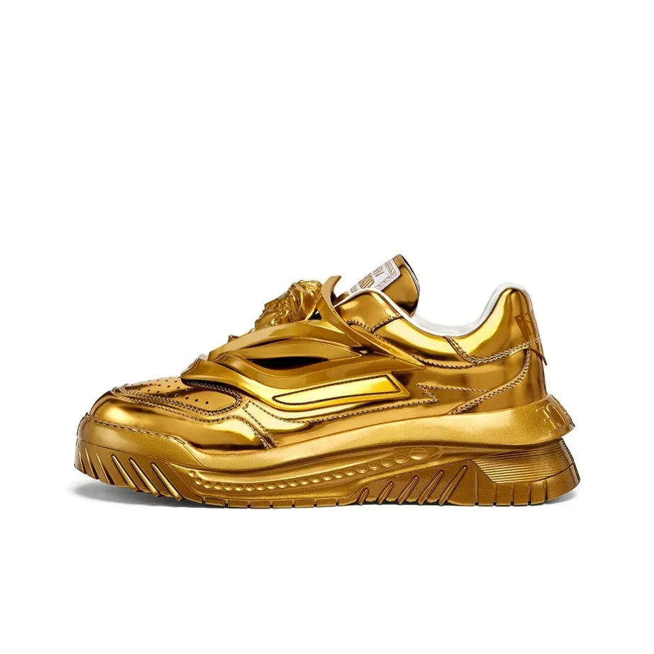 VERSACE Odissea Caged Rubber Medusa Sneaker 'Metallic Gold'