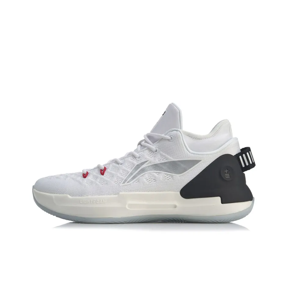 LiNing YuShuai 13 Slip Resistant, Abrasion Resistant, Lightweight Mid top Light Foam Basketball Shoes Men's White