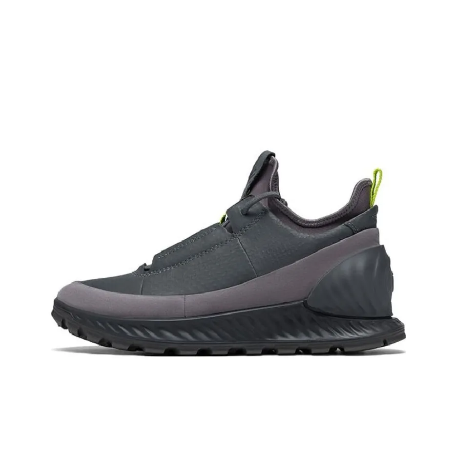 Ecco Breakthrough Slip Resistant Low Top Casual Shoes Men's Rock Purple Gray