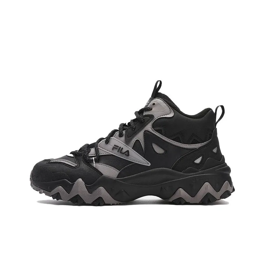 FILA Oakmont Mid Top Chunky Sneakers Men's Black Sky Gray