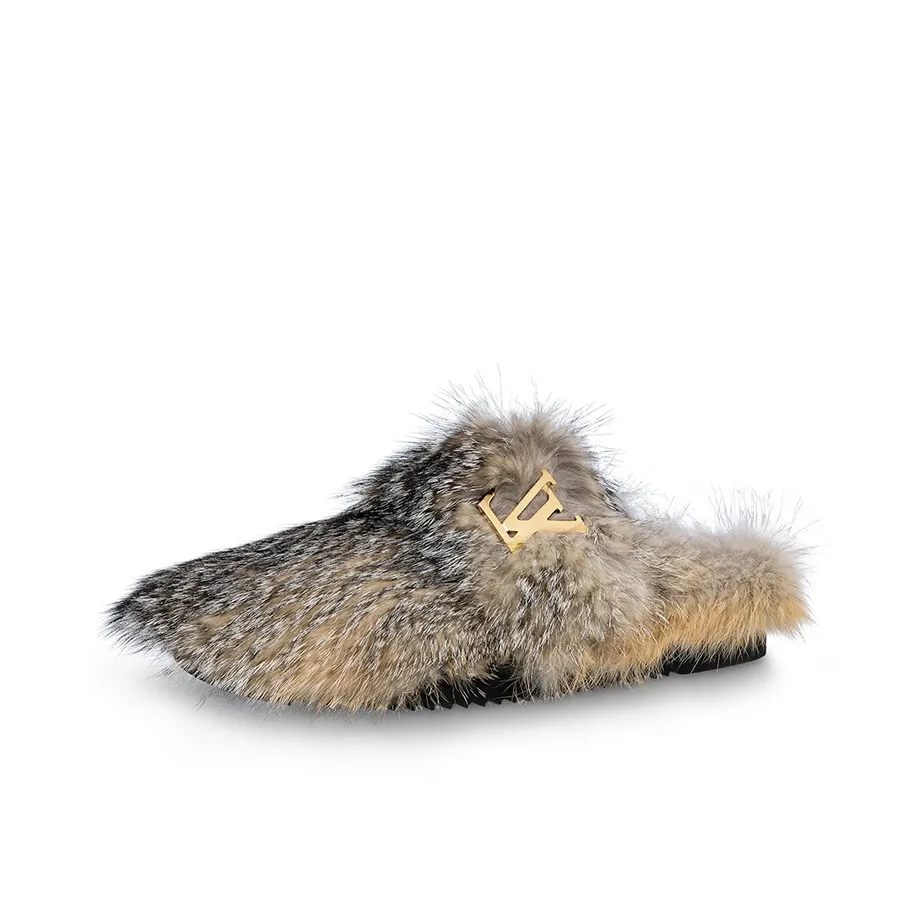 LOUIS VUITTON Easy Closed Toe Slippers Men's Gray