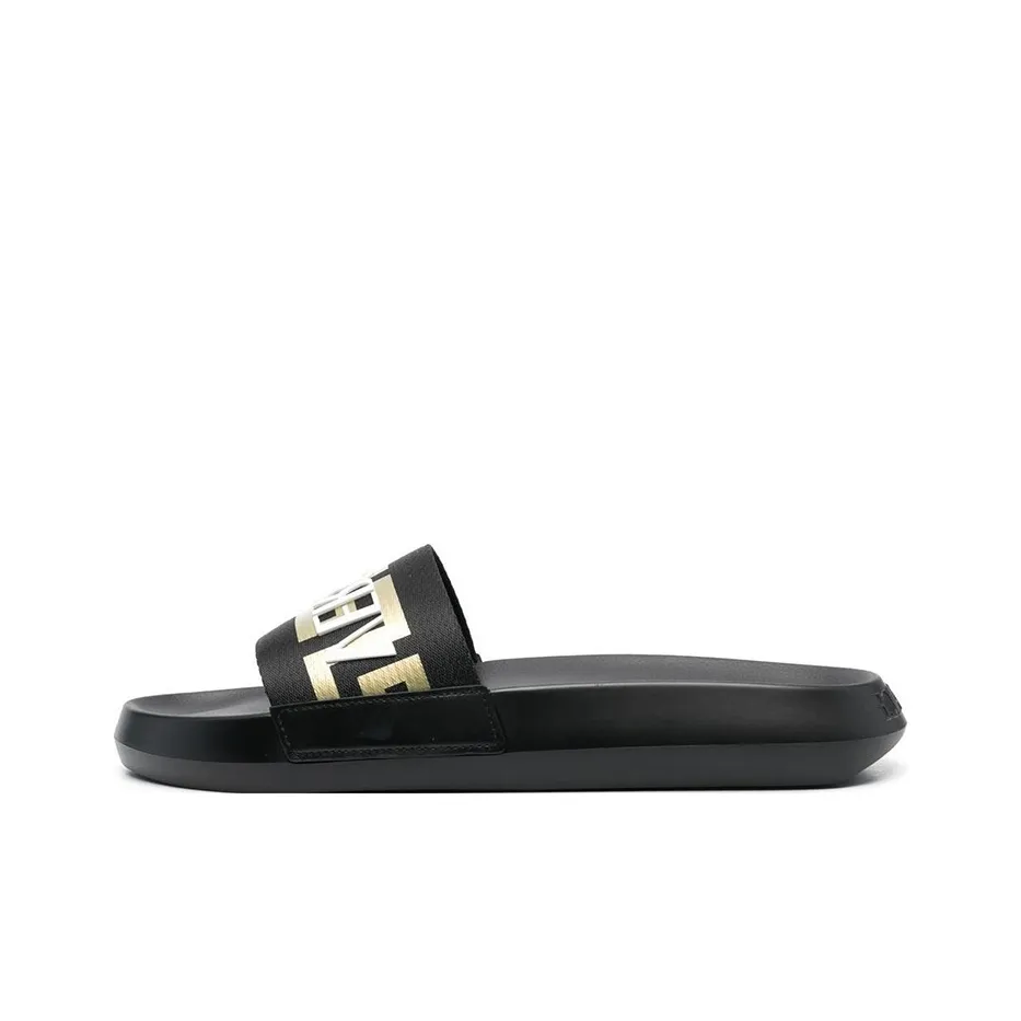 VERSACE Logo appliqué Open Toe Slides