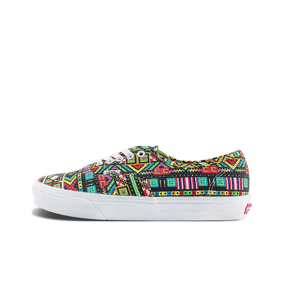 CLOTTEE Collaboration x VANS Authentic Series Low Топ Скейтборд Кроссовки Унисекс Белый Красный Зеленый