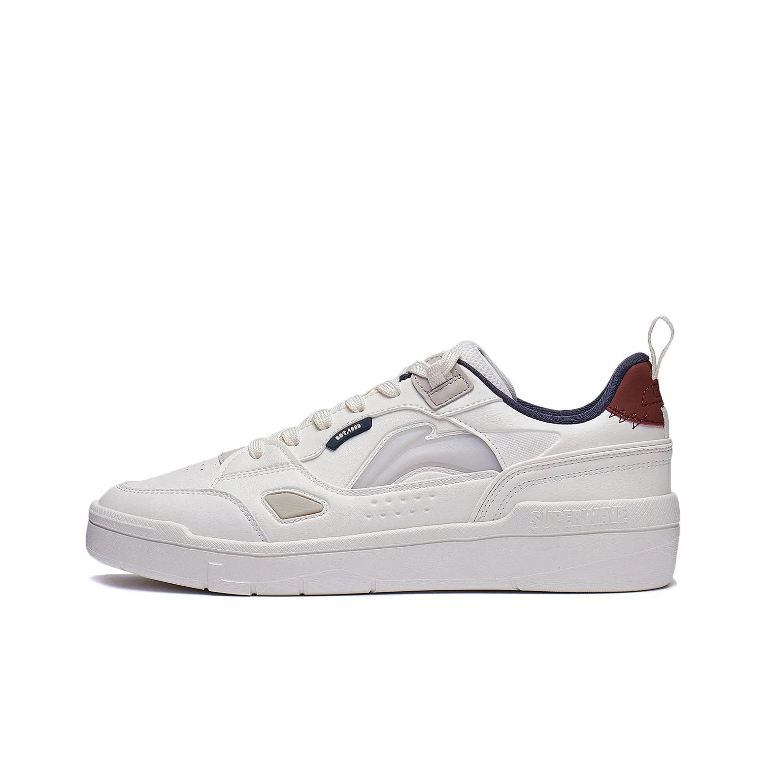 LiNing Common 80s Wear resistant And Lightweight Low Top Skateboard Shoes Men's White