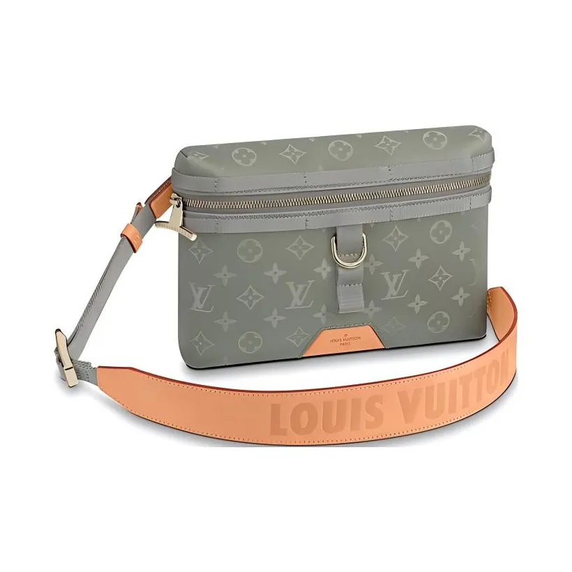LOUIS VUITTON Leather Messenger Bag Shoulder Bag Crossbody Bag Men's Jasper