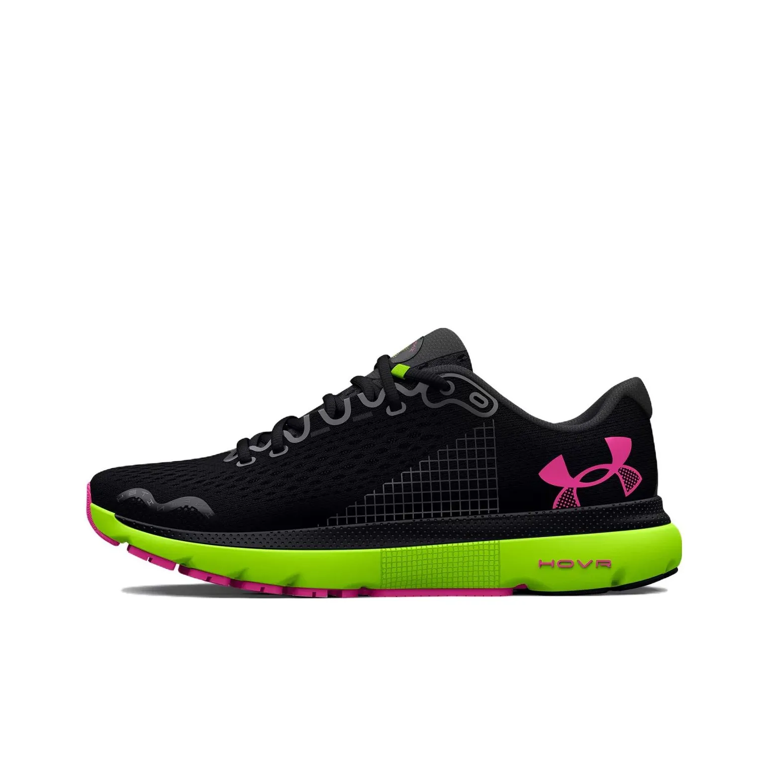 Under Armour Hovr Infinite 4 
Black Green Pink
