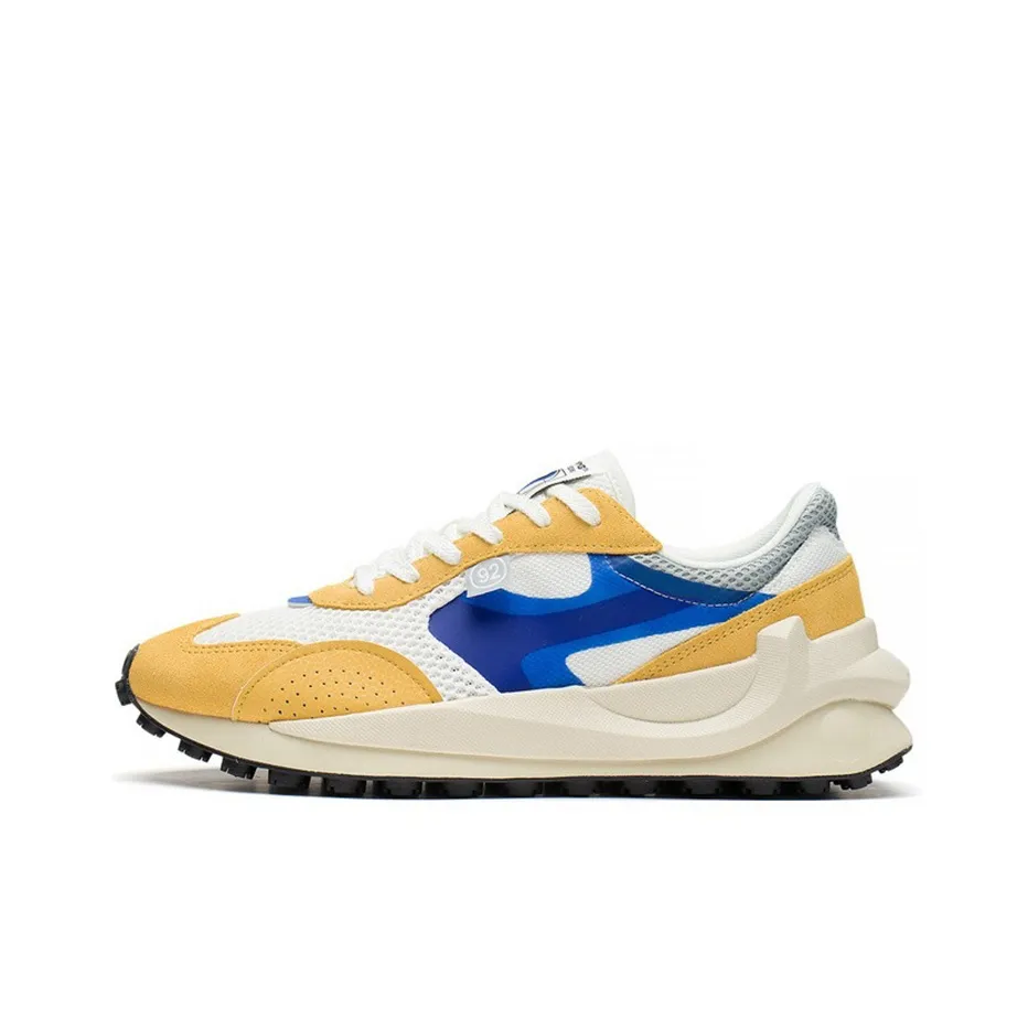 LiNing Square Low-Top Sports Casual Shoes Men's Yellow White Blue