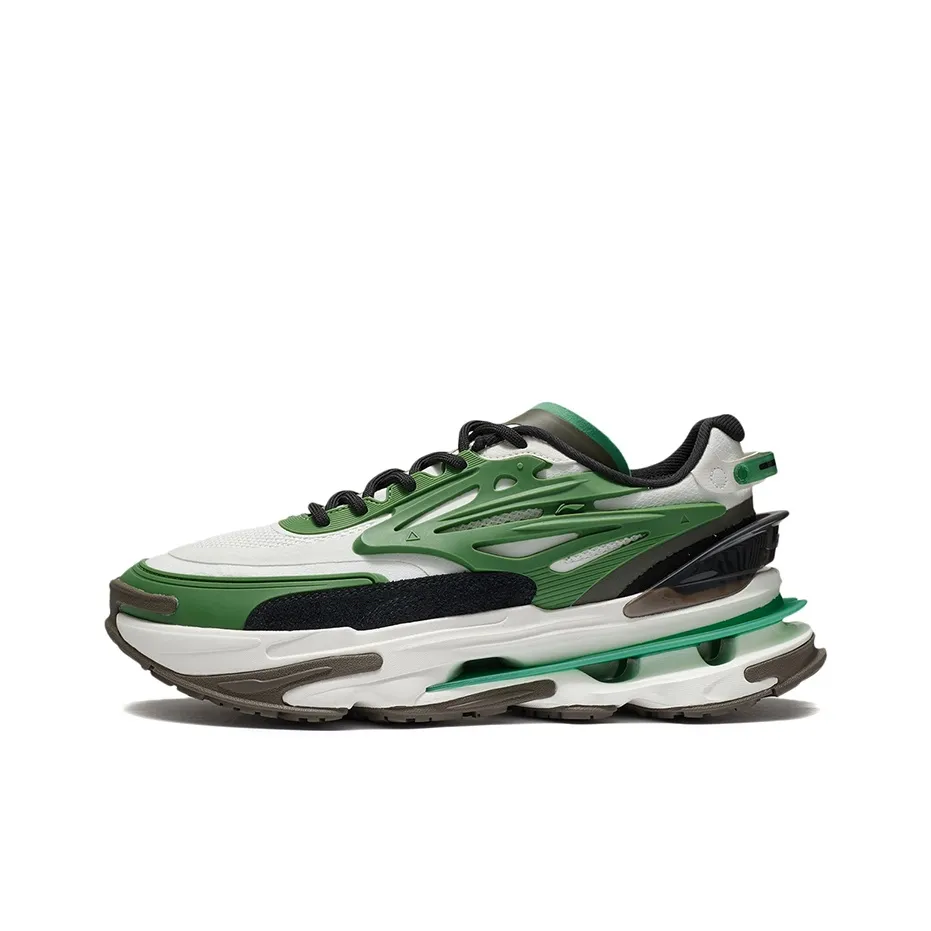 LiNing CF Xingshan Version 2 Slip Resistant, Abrasion Resistant, Lightweight Low Top Casual Shoes Men's White Green