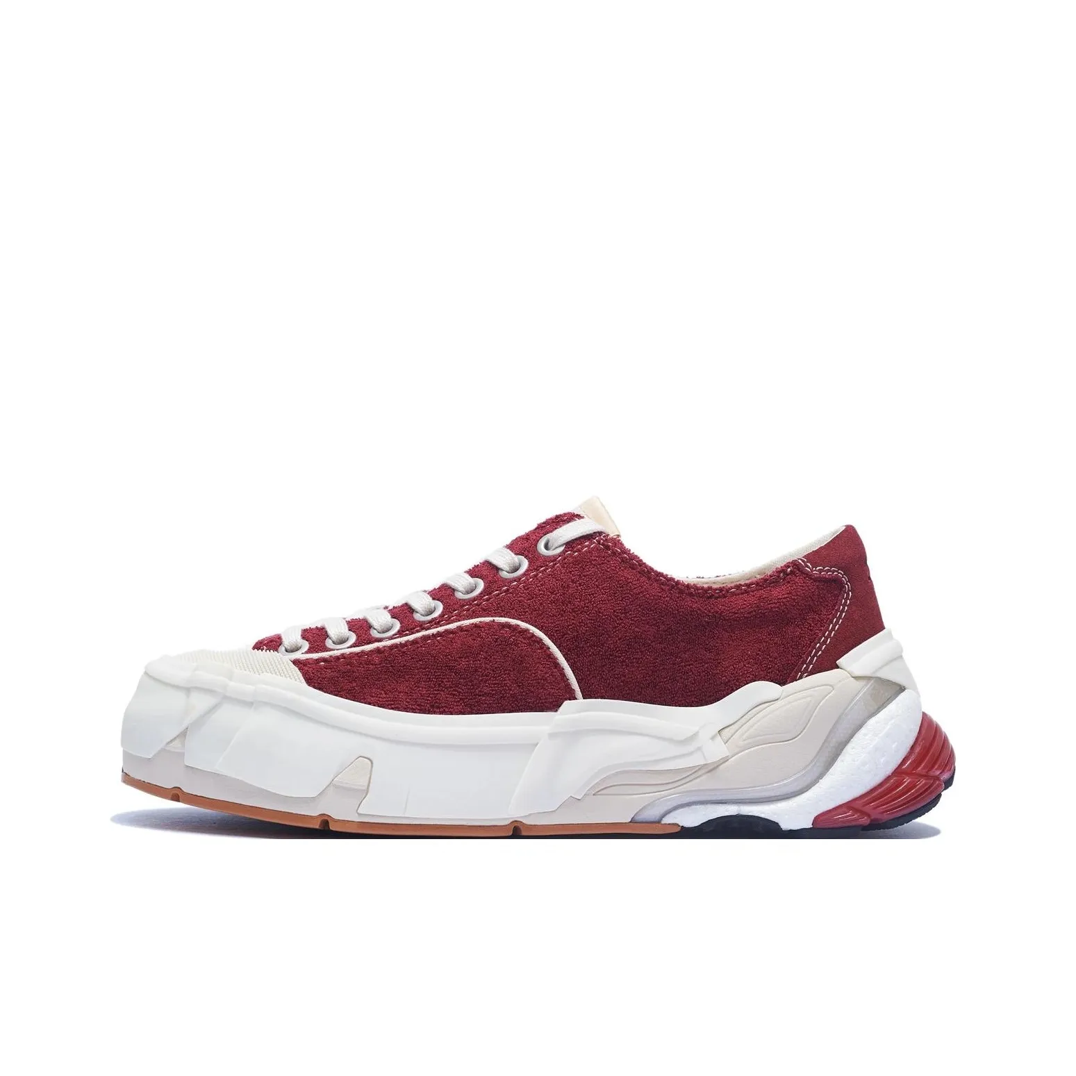 LINING Wuji Аbrasion Resistant Дышащие Низкие Кроссовки для Скейтбординга Женские Темный Вермиллион Красный