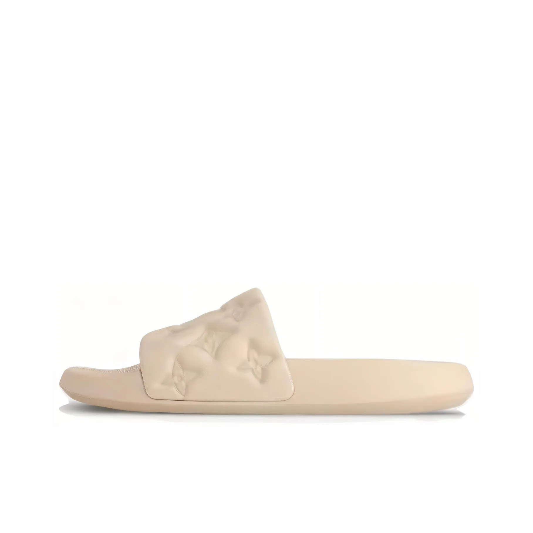 LOUIS VUITTON Waterfront Abrasion Resistant Slide Slippers Men's Beige