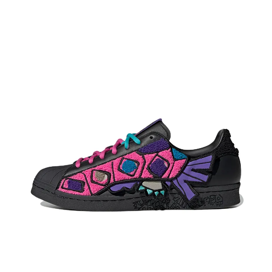 Adidas Originals Superstar 80s X Han Meilin 'Black Purple Pink'