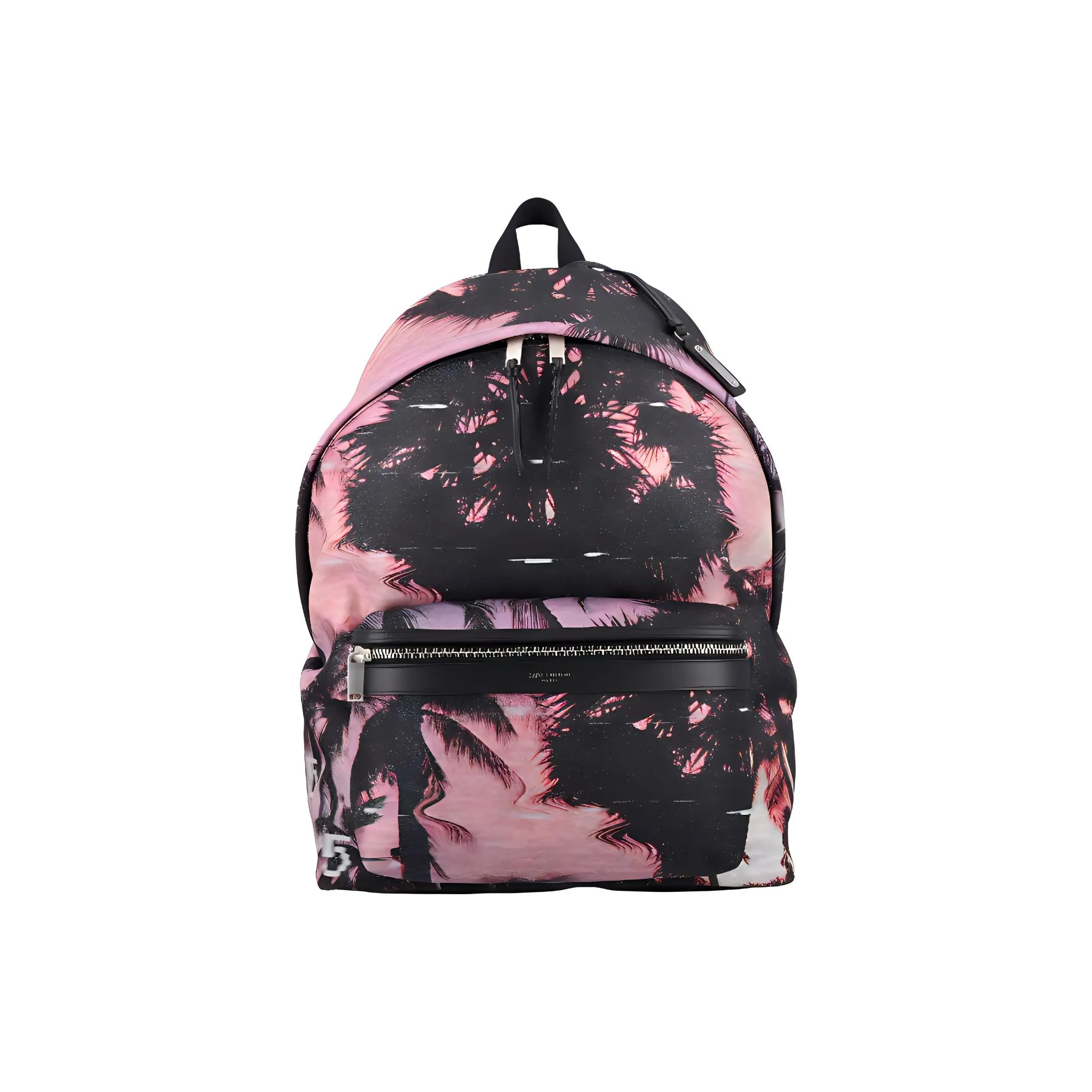 SAINT LAURENT Polyamide Backpack Women's Black/Pink