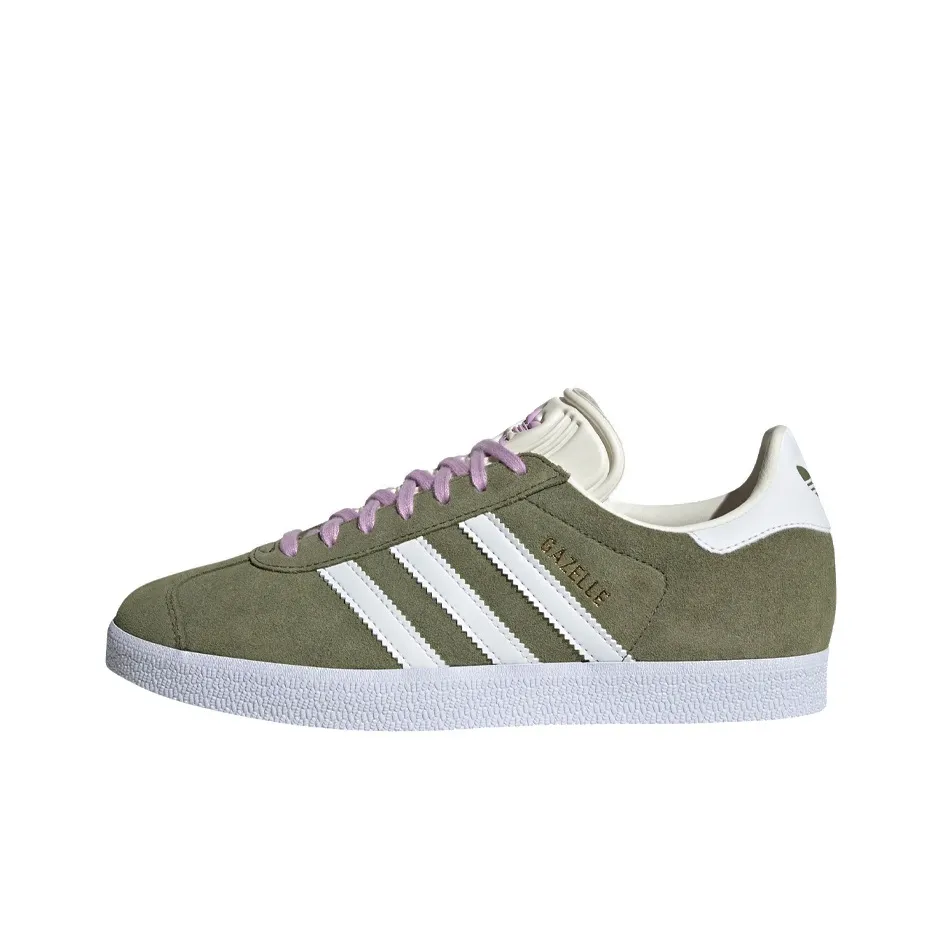Adidas Gazelle Shoes 'Focus Olive White' Women's