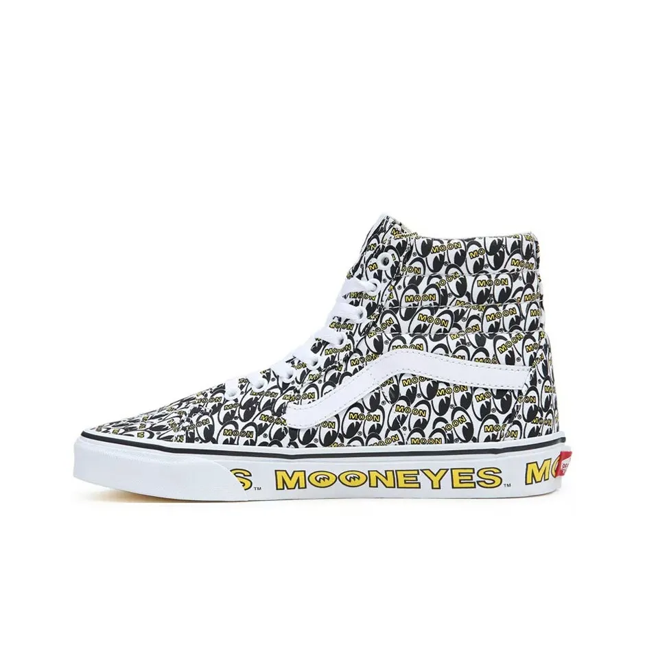Mooneyes x VANS SK8 High Топ Скейтборд Кроссовки Унисекс Черный Белый