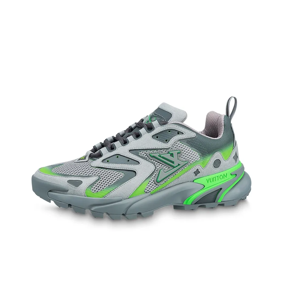 LOUIS VUITTON Runner Tatic Casual Shoes Men Low Top Gray/Green