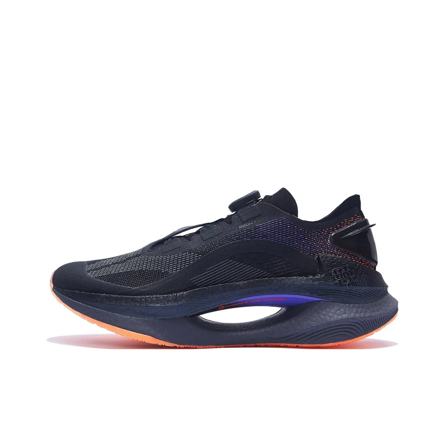 LiNing Jueying 䨻 Cushioned Slip Resistant Breathable Rebound Low Top Running Shoes Black Purple
