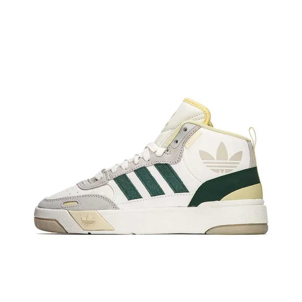 Adidas Originals Post Up MID Топ Скейтборд Кроссовки Унисекс Белый Зеленый Желтый