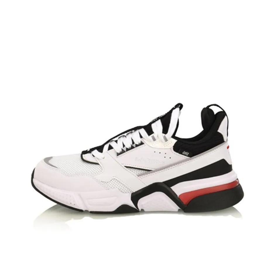LiNing 001 Wear Resistant Balance Low Top Chunky Sneakers Men's Black White