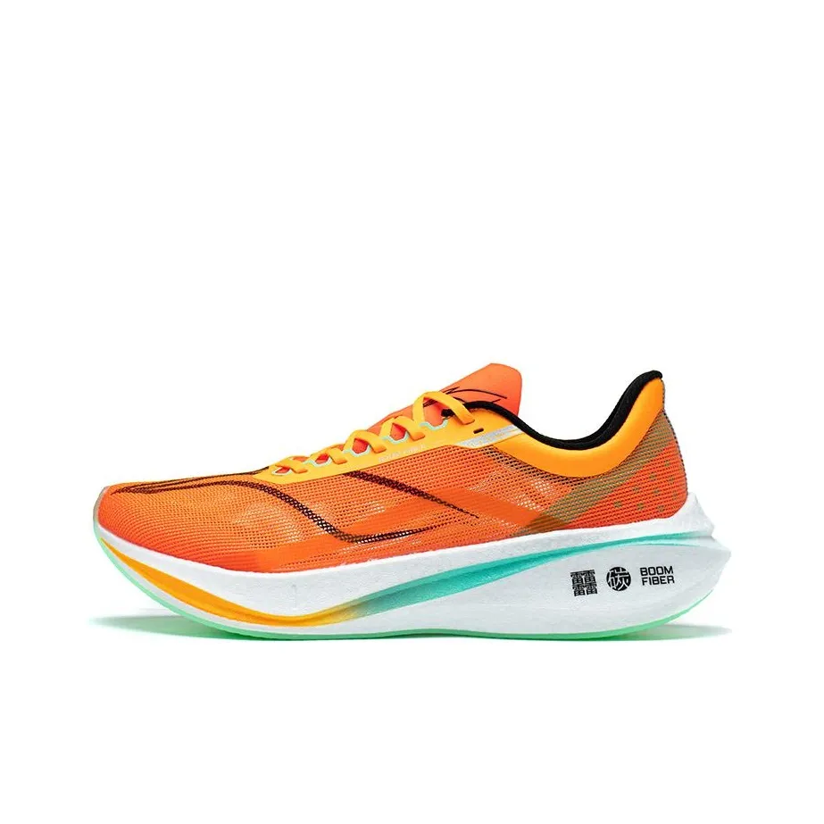 Feidian 3 Challenger Abrasion Resistant Дышащий Низкий Топ Марафон Беговые кроссовки Мужской Неон Ярко-оранжевый