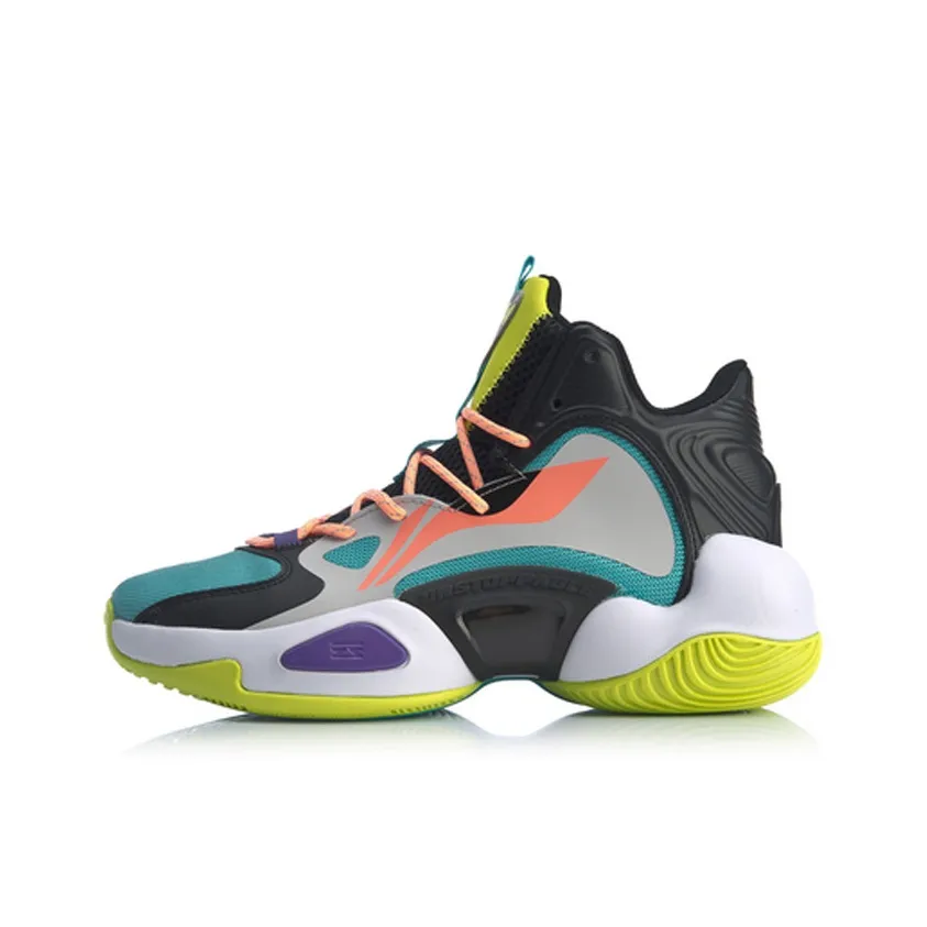 LINING Power 6 V2 Амортизаторы Shock Resistant Abrasion Resistant MID Баскетбольные кроссовки Мужские Многоцветные
