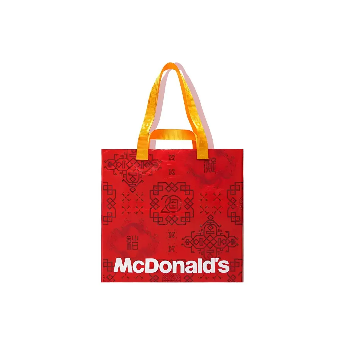 CLOT McDonald's Полиэтилен PE Тоут Сумка Сумка для покупок Сумка через плечо Сумка обычная унисекс Красный