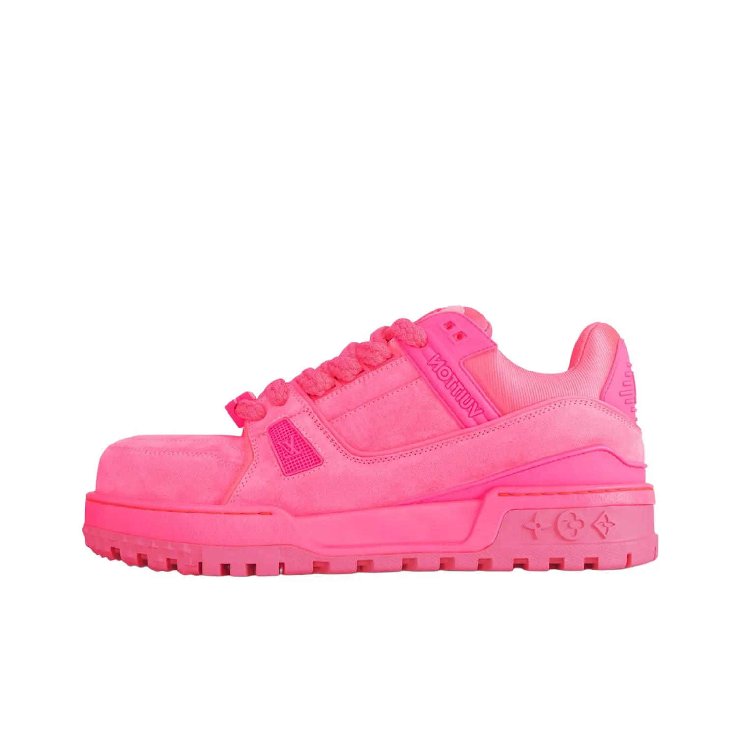 LOUIS VUITTON Trainer Maxi Low Top Skateboard Shoes Unisex Pink