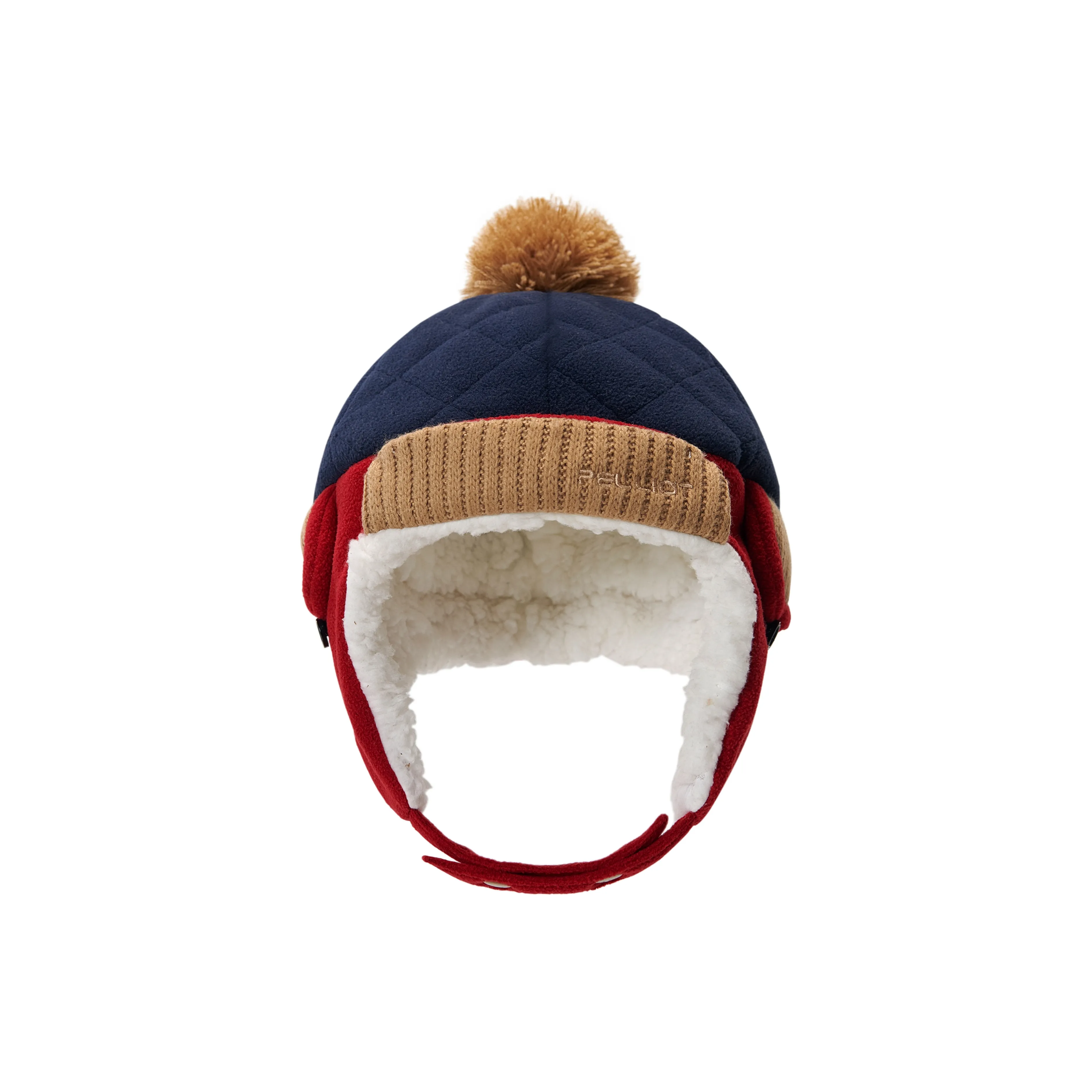 PELLIOT Двойной слой Мягкий флис Защита ушей Шляпа Цветовая блокировка Дофаминовая одежда Шапка-ушанка Детская