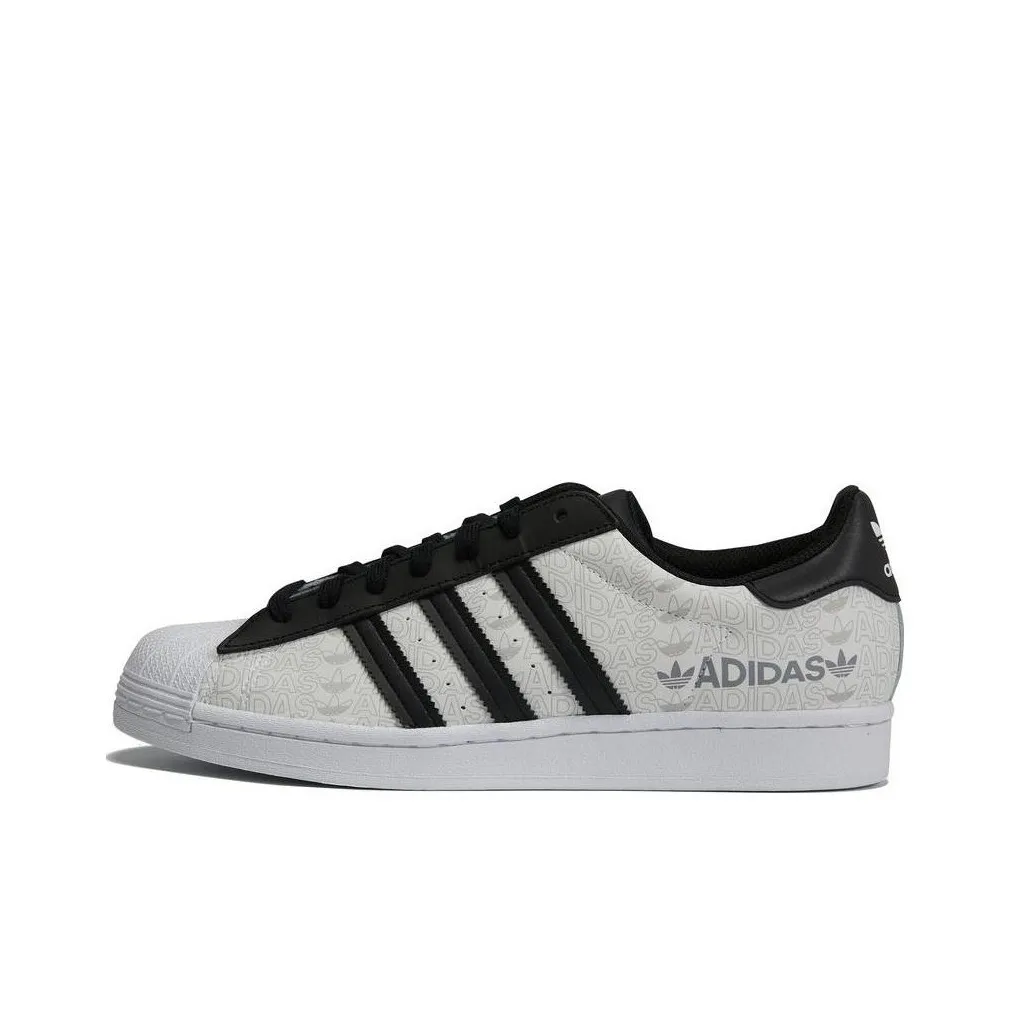 Adidas Superstar 'Reflective Allover Logo White Black'