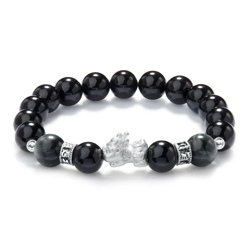 Gianina Браслеты из черного агата Унисекс