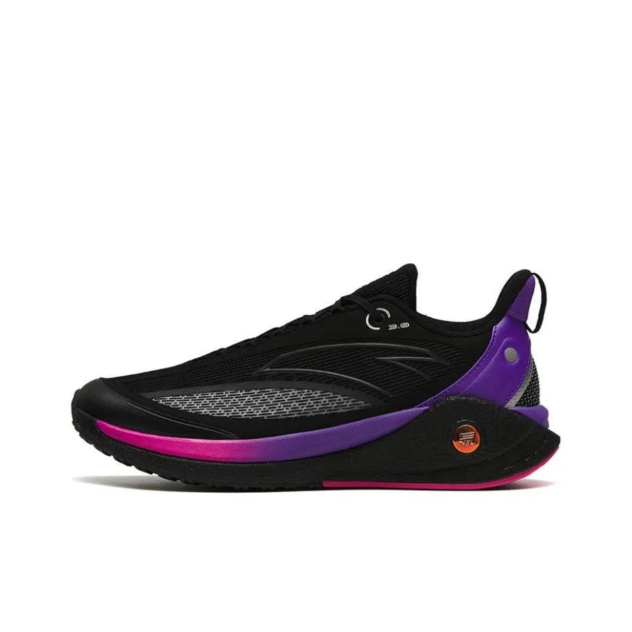 ANTA C37 3,0 Slip Устойчивый к истиранию Дышащий Низкий Топ Беговые кроссовки Мужские Черный Красный